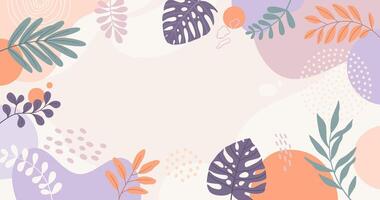 Spring background with beautiful. flower background for design. Colorful background with tropical plants. vector