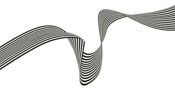 3d wave black and white abstract background vector