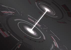 Ring radar of abstract wireless technology laser electronic abstract background futuristic science graphic design illustration. Digital world technology concept vector