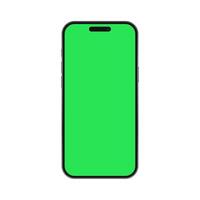 Realistic smartphone mockup. 3d smart phone front view on white background vector