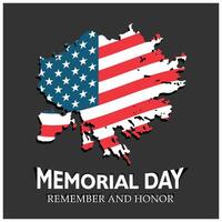 Veterans Day with an American flag. Remembering and honoring all those who have contributed. Memorial Day concept. Flat illustration. vector