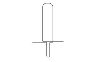Minimal ice cream art one line drawings for cool and clean design aesthetics vector