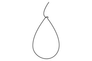 Continuous line drawing of drop. Water drop line icon. raun drop icon. art illustration vector