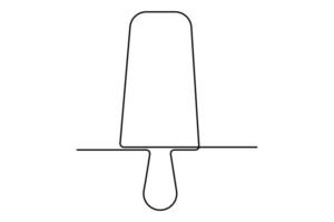 Creative one line ice cream sketches perfect for minimalist summer designs vector