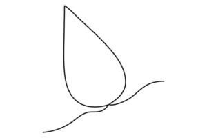 Clean single line water drop art for modern illustrations vector