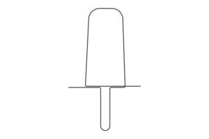 Continuous line ice cream art a minimalist approach to frozen treat illustrations vector