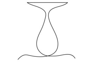 Elegant continuous line drawing of water drop icon vector