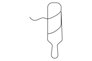 Whimsical ice cream cones in one continuous line for lovers vector