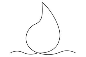 Minimal water drop line art for illustrations and logos vector