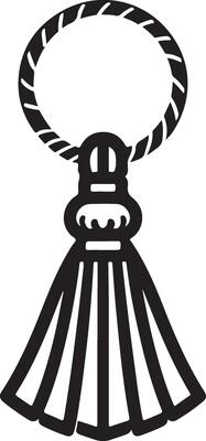 Tassel Silhouette Icon Isolated On Stock