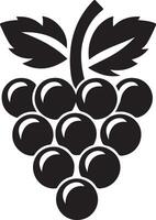 Grape icon food fruits outlined silhouette Image vector