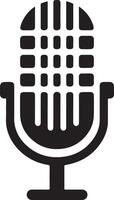 Retro vintage microphone on white background vector