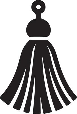 Tassel Silhouette Icon Isolated