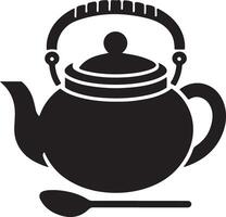 Beautiful teapot silhouette Royalty image vector