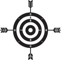 Silhouette Of Dartboard Archery Target Stock Illustrations vector