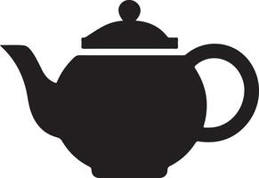 Teapot set silhouette illustration vector
