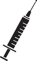 lack and white syringe silhouette Stock Image vector