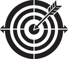 Silhouette with arrow in target Royalty Image vector