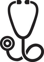 Silhouette Stethoscope Stock vector