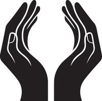 Two hands the concept of protecting anything vector