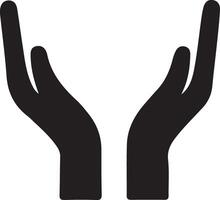 Protecting hands icon template vector