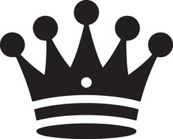 a black and white crown icon on a white background vector