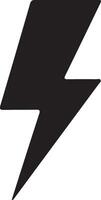 a black and white lightning bolt icon vector