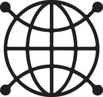 a globe with four points on it vector