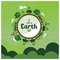 Environmentally friendly ecology. World Environment Day background. Earth Day concept. Flat illustration. vector