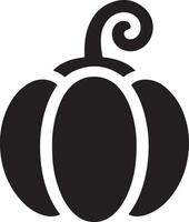 a black and white pumpkin icon on a white background vector