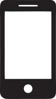 a black and white illustration of a smartphone vector
