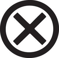 a black and white image of an x symbol vector