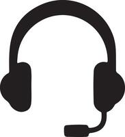 a headset icon on a white background vector