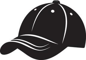 a black baseball cap on a white background vector