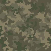 Green khaki military camouflage pattern. Army clothing style background. Forest masking seamless camo. Textile print vector