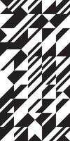 Retro black and white geometric modular combinatorial pattern for cover design. Abstract triangle and square diagonal lines art background. Trendy bauhaus style vector