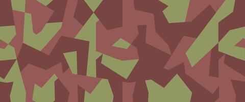 Geometric camo seamless pattern. Abstract military or hunting camouflage background. Brown, green color vector