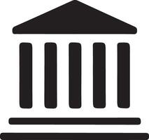 a black and white image of a building with columns vector