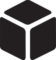 a black and white cube logo vector