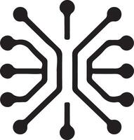 a black and white image of a circuit board vector
