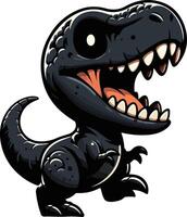 a cartoon t - rex dinosaur with open mouth vector
