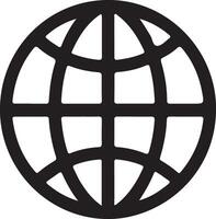 a black and white globe with a white background vector