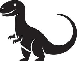 a black and white illustration of a dinosaur vector