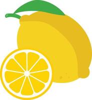 a lemon is cut in half and a slice is left vector
