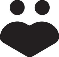 heart icon with two people in it vector