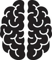 two black and white brain images on a white background vector