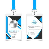 Professional smart id card design template vector