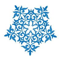 Snowflake icon. Blue Snowflake. Snowflake template. Snow winter. Snowflake icon. Flat snow icons, silhouette. Nice element for Christmas banner, cards. New year ornament vector