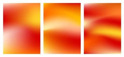 Collection abstract fluid background. red, orange, yellow gradient mesh style for idea, advertising, social media post, web, backdrop, banner, greeting, celebration, display, brochure, advertising vector