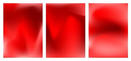 Set red gradient mesh background. Modern abstract fluid design template for social media, poster, backdrop, digital, advertising, decoration vector